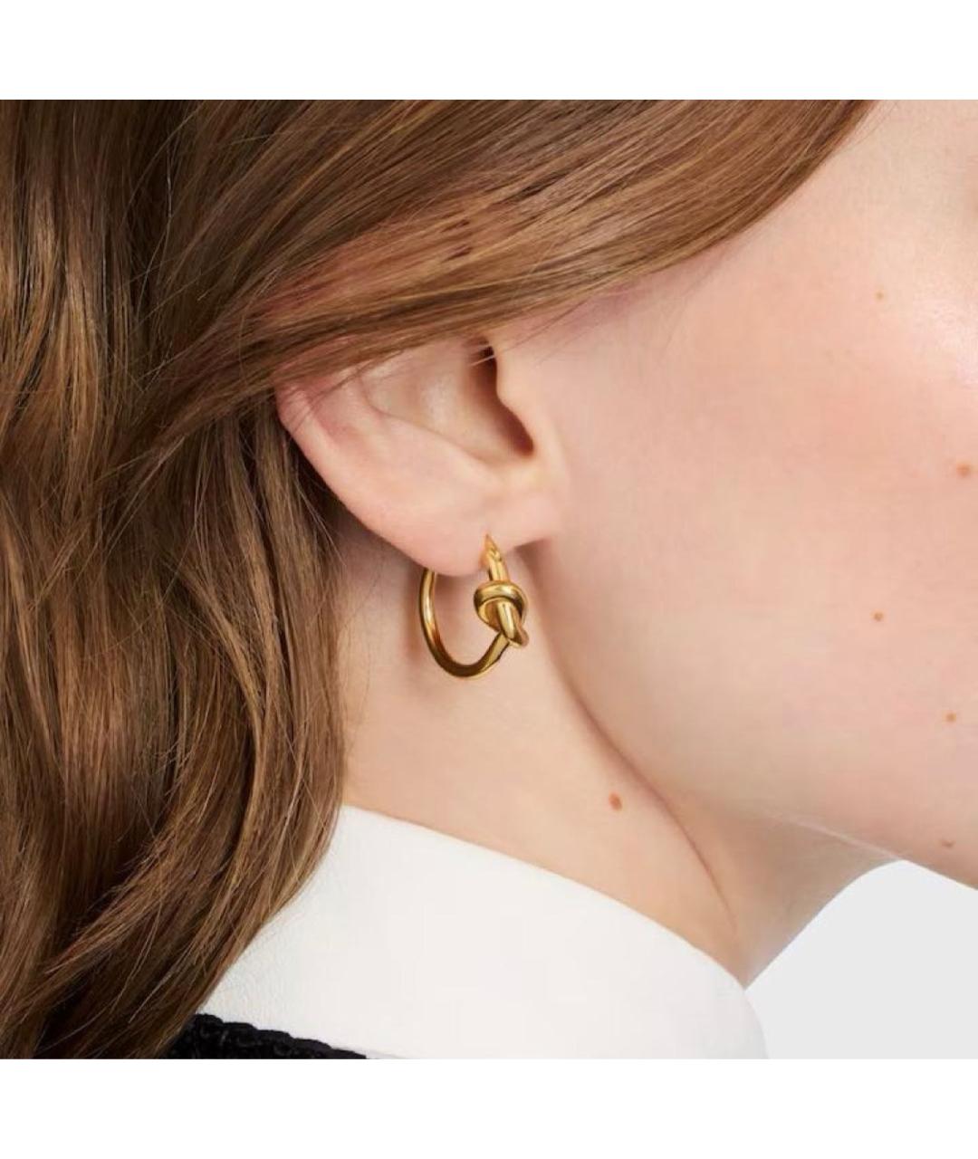 CELINE Золотые латунные серьги, фото 4