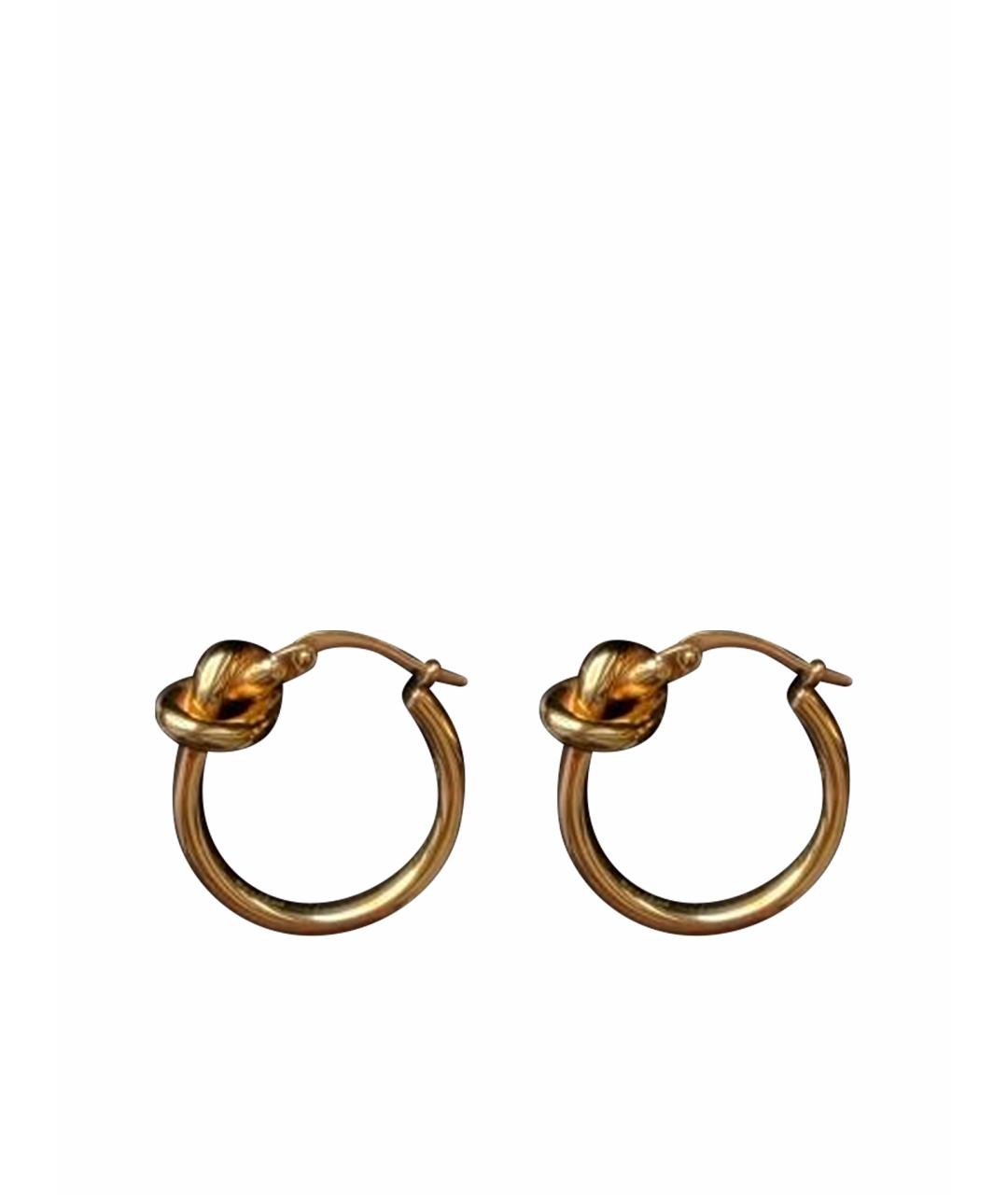 CELINE Золотые латунные серьги, фото 1