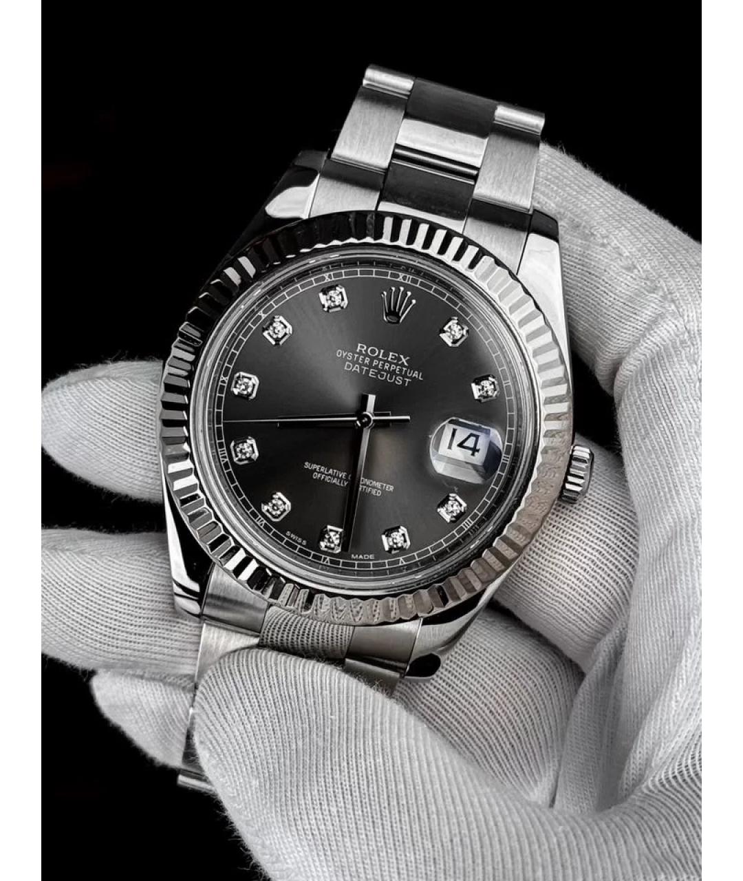 ROLEX Серые часы из белого золота, фото 2