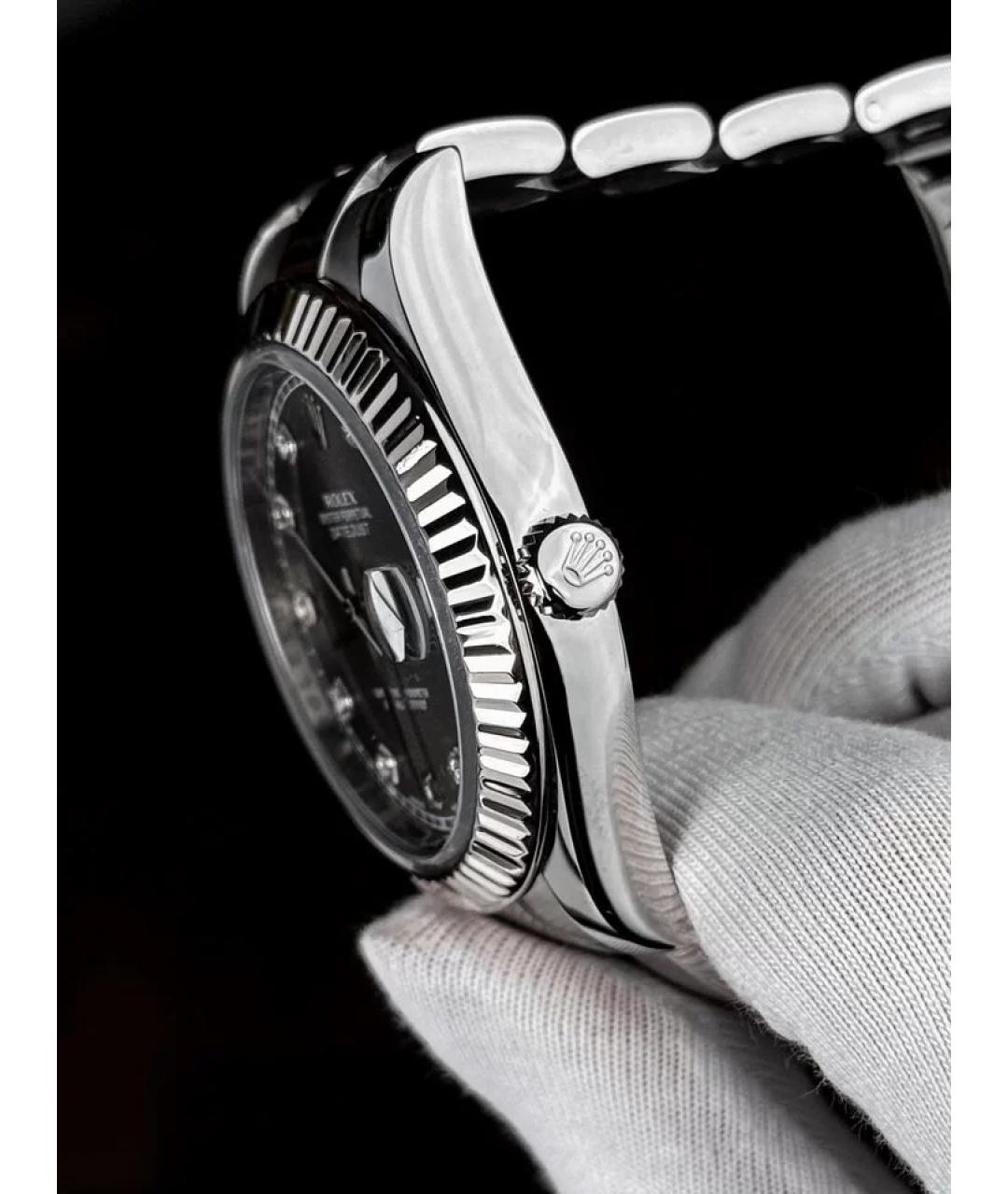 ROLEX Серые часы из белого золота, фото 4