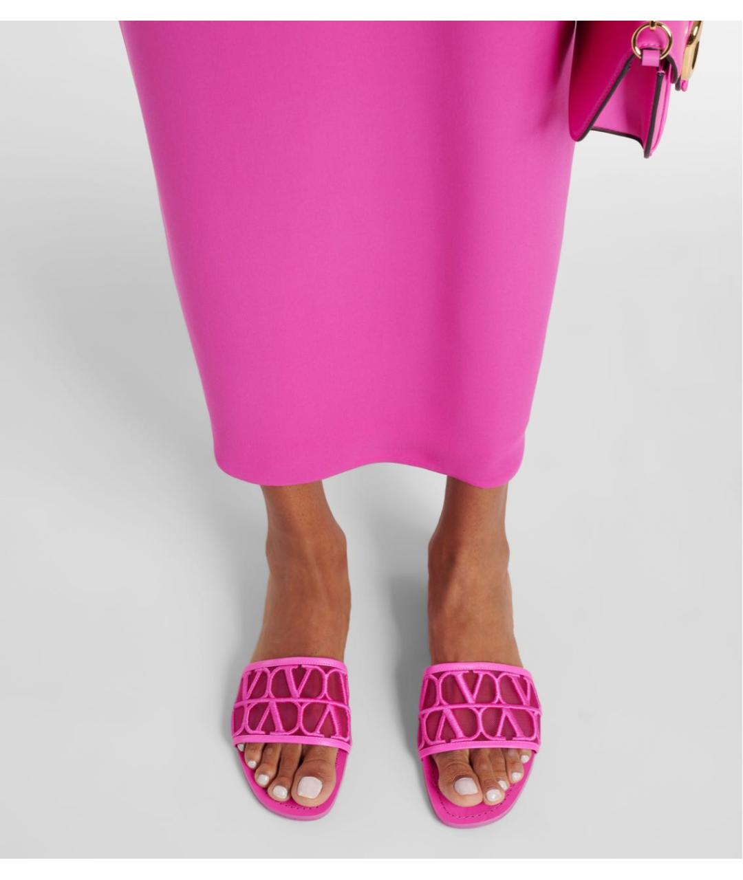 VALENTINO Розовые шлепанцы, фото 2