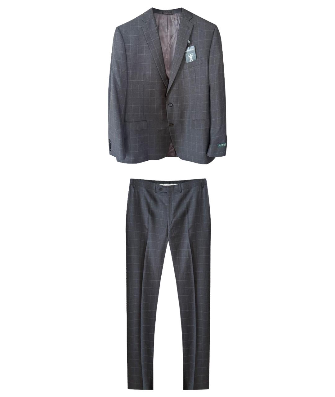 RALPH LAUREN Серый классический костюм, фото 1