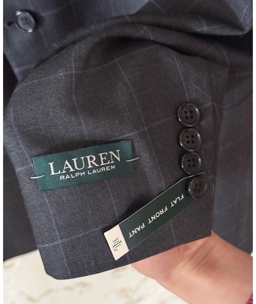 RALPH LAUREN Серый классический костюм, фото 8