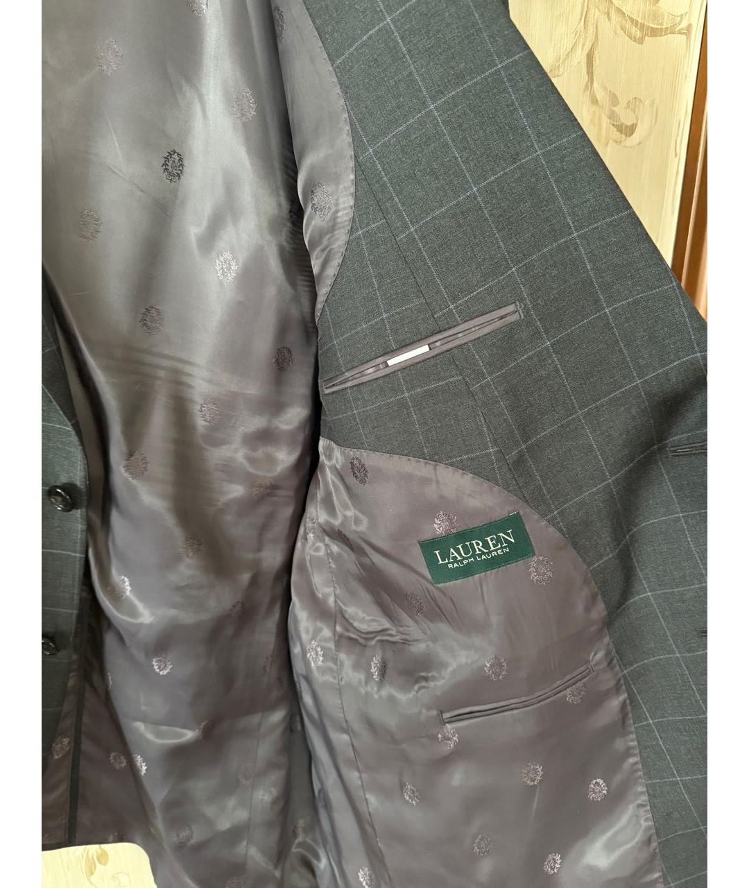 RALPH LAUREN Серый классический костюм, фото 7