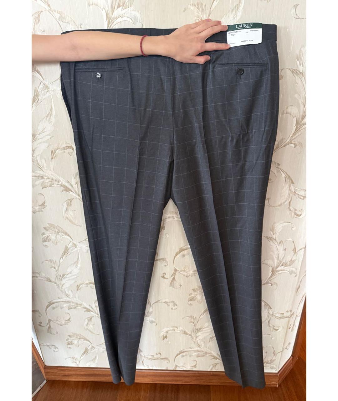 RALPH LAUREN Серый классический костюм, фото 4