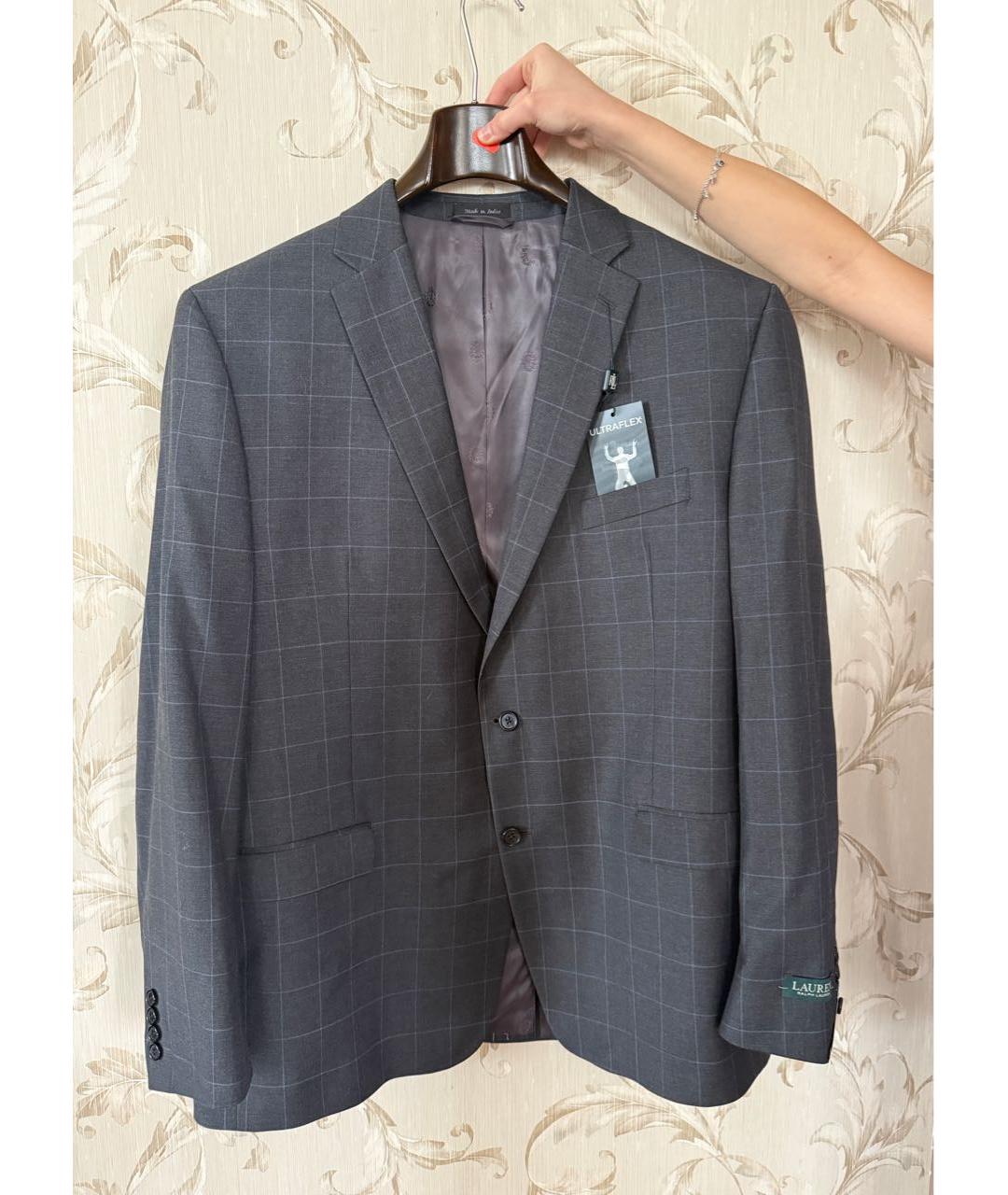 RALPH LAUREN Серый классический костюм, фото 9