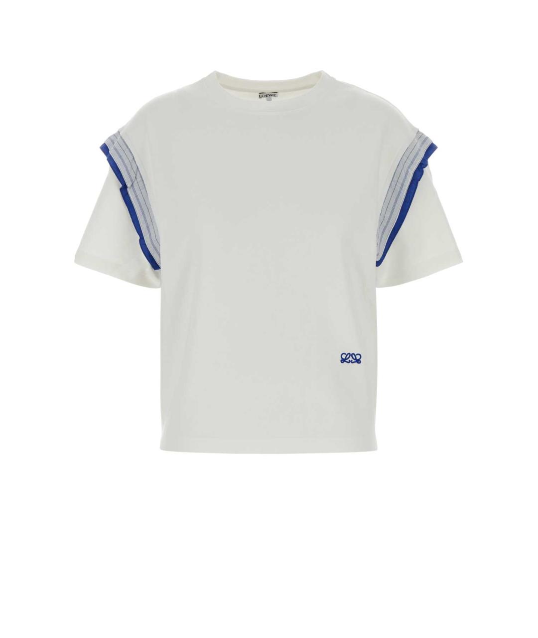 LOEWE Белая хлопковая футболка, фото 1