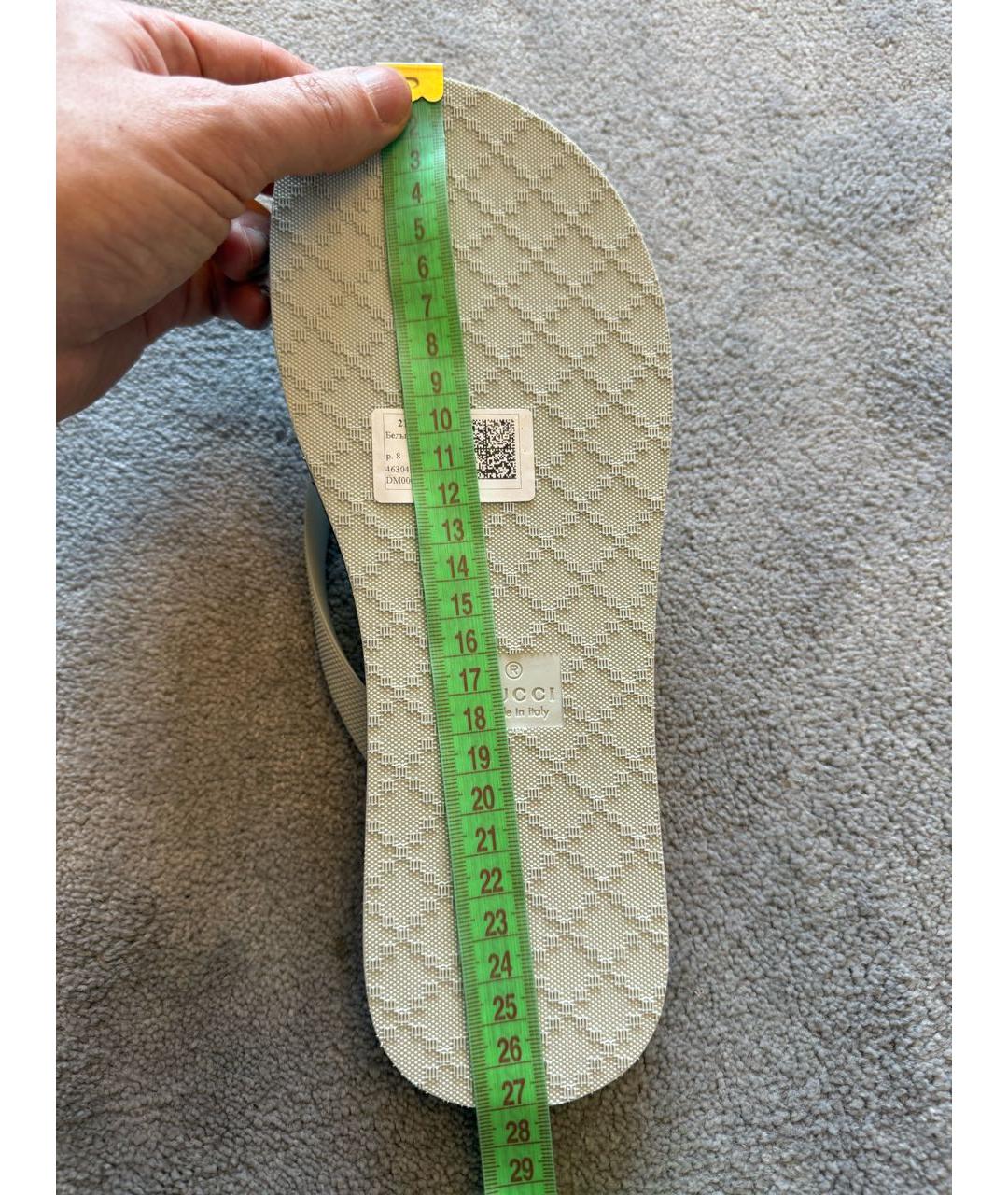 GUCCI Черные резиновые шлепанцы, фото 6