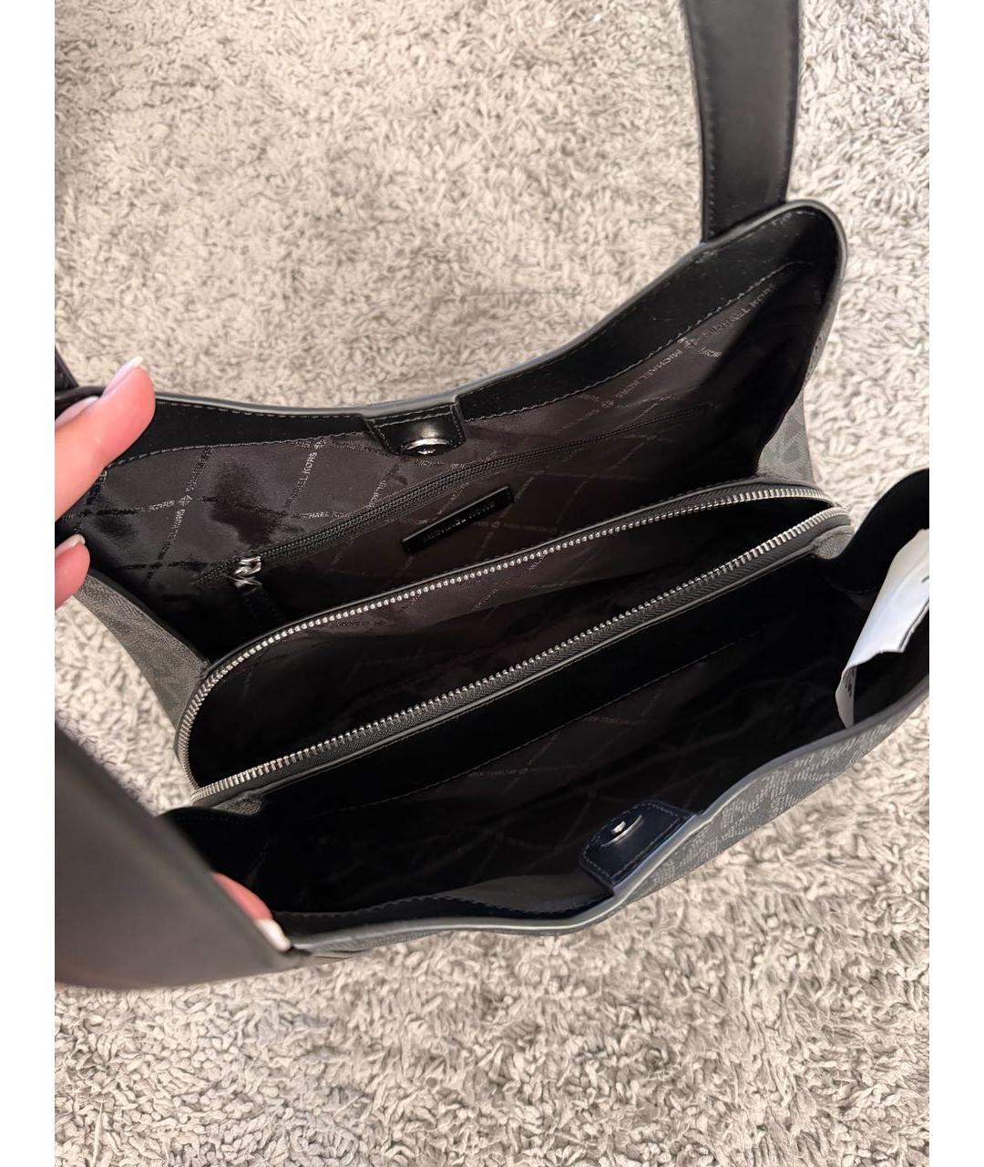 MICHAEL KORS Антрацитовая сумка с короткими ручками, фото 3