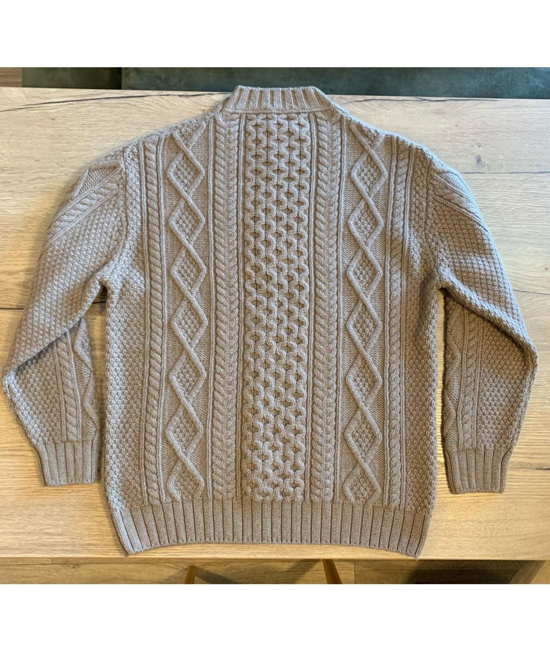 LORO PIANA Бежевый кашемировый джемпер / свитер, фото 2