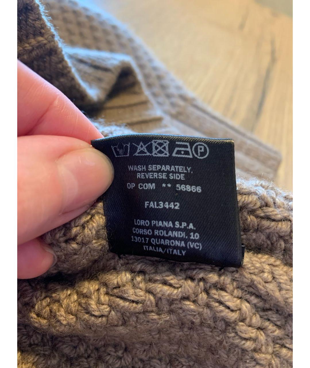 LORO PIANA Бежевый кашемировый джемпер / свитер, фото 5