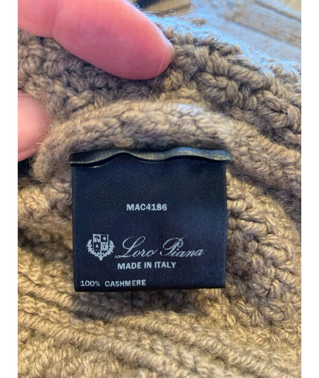 LORO PIANA Бежевый кашемировый джемпер / свитер, фото 4