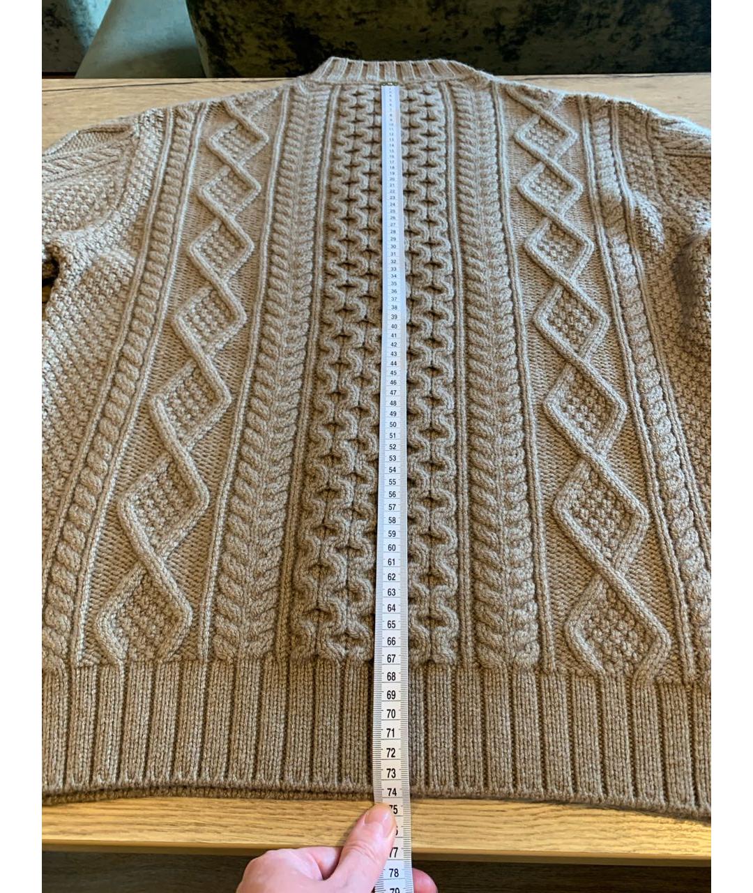 LORO PIANA Бежевый кашемировый джемпер / свитер, фото 7