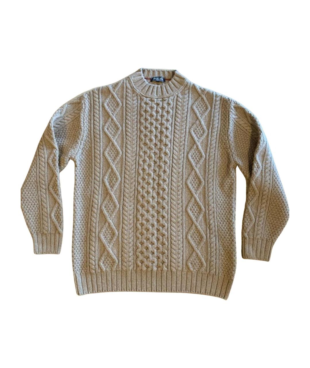 LORO PIANA Бежевый кашемировый джемпер / свитер, фото 1