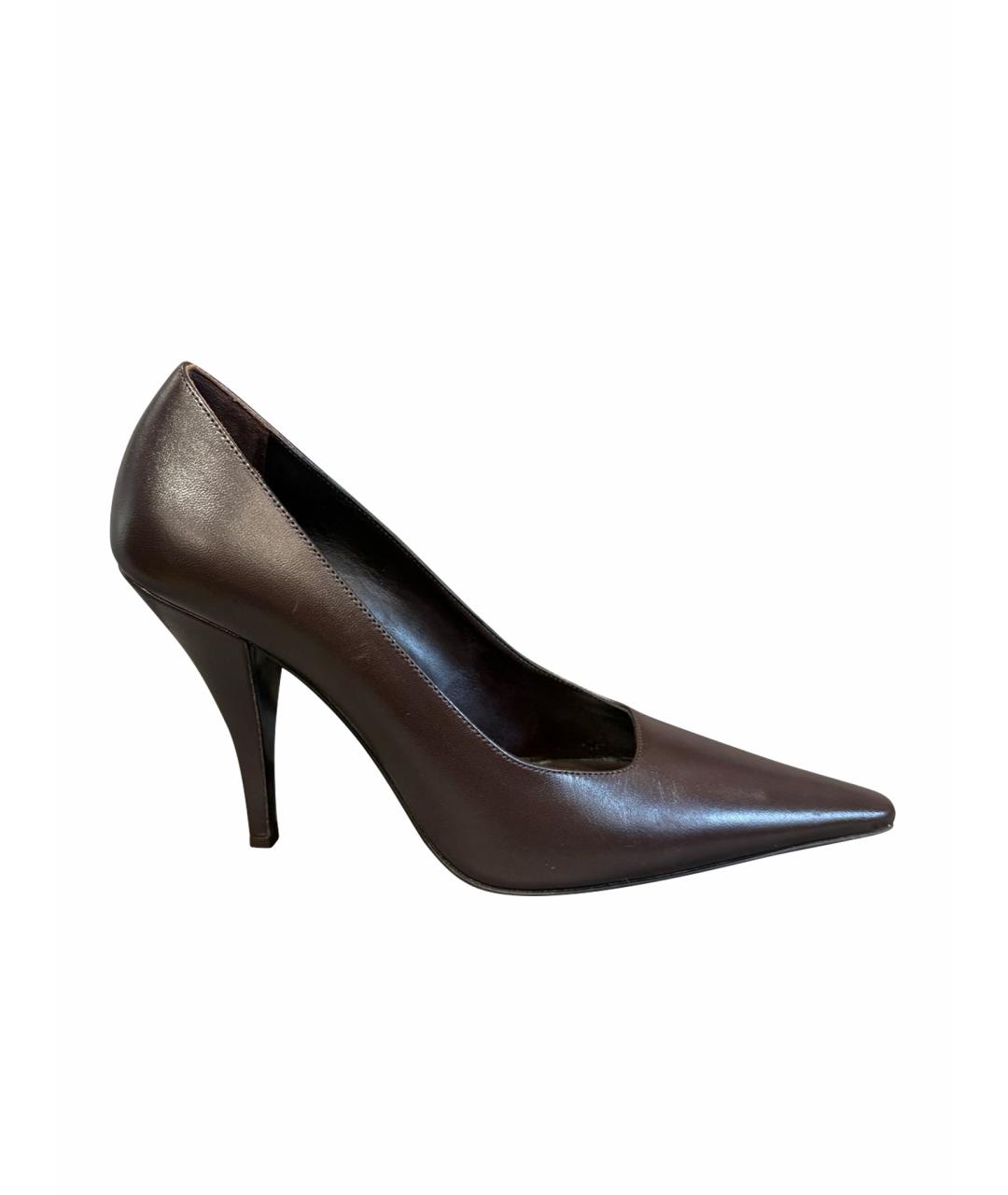 THE ROW Коричневые кожаные туфли, фото 9