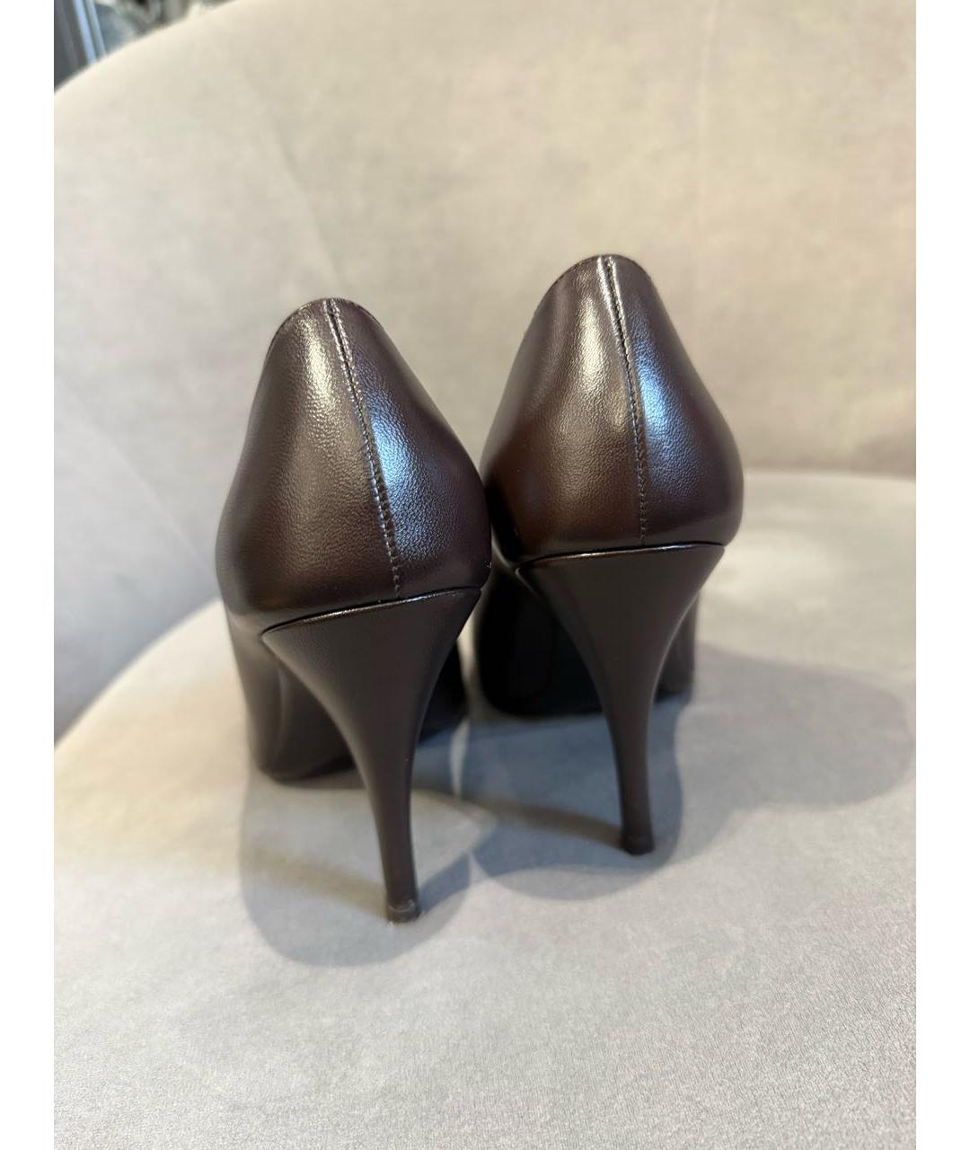 THE ROW Коричневые кожаные туфли, фото 5