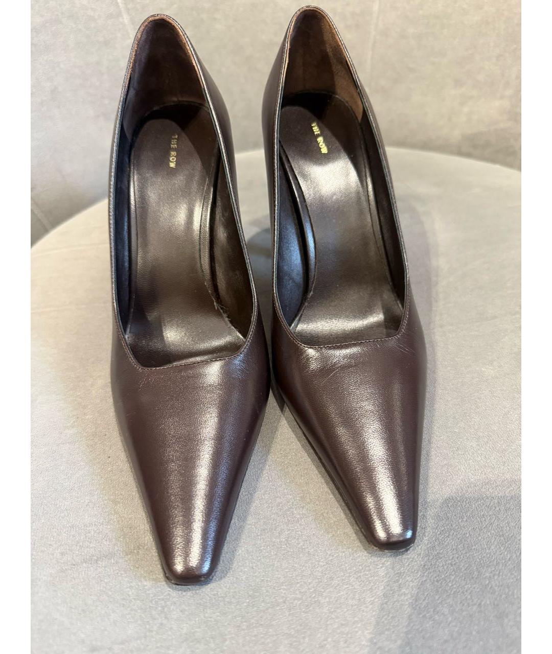 THE ROW Коричневые кожаные туфли, фото 3