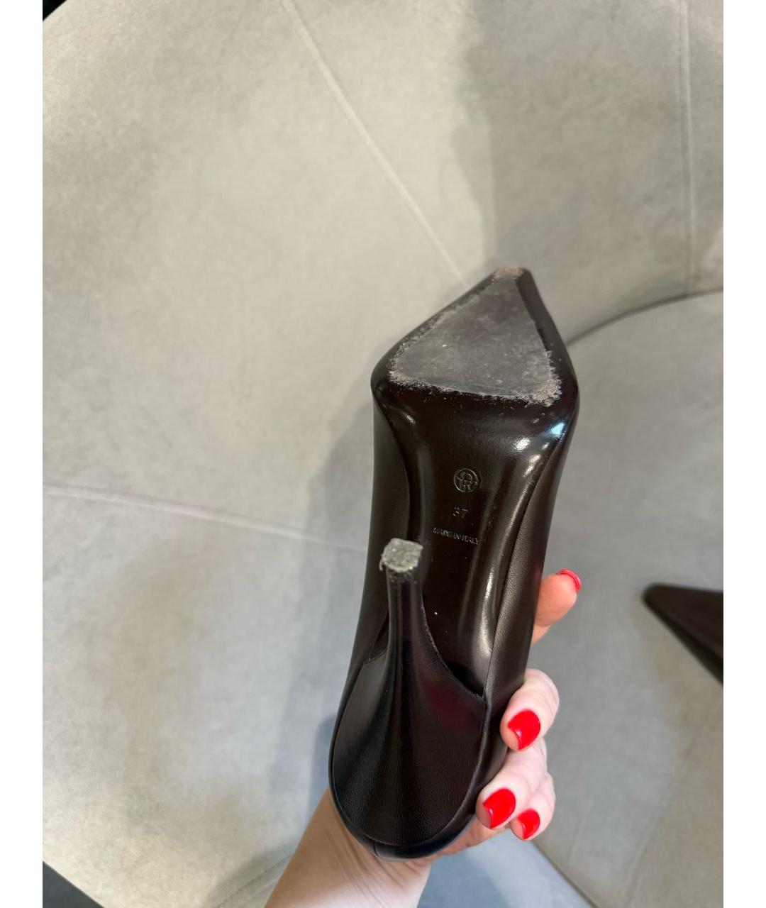 THE ROW Коричневые кожаные туфли, фото 6