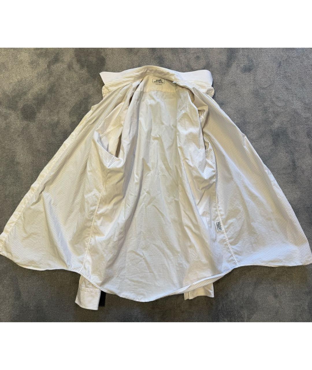 HERMES Белая хлопковая классическая рубашка, фото 5