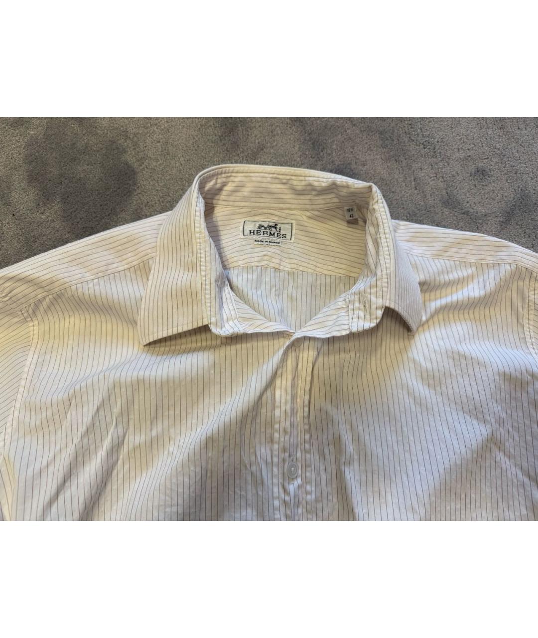 HERMES Белая хлопковая классическая рубашка, фото 3