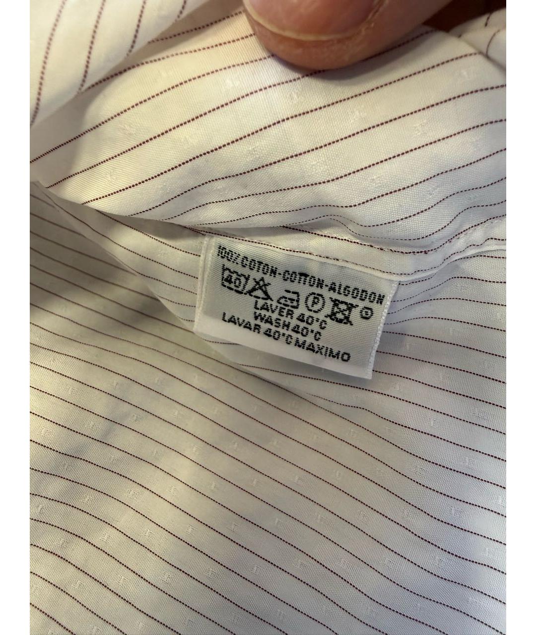 HERMES Белая хлопковая классическая рубашка, фото 8