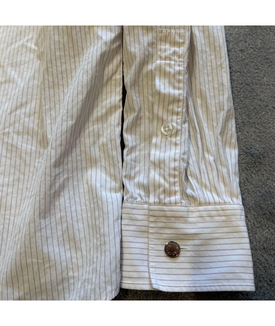 HERMES Белая хлопковая классическая рубашка, фото 7