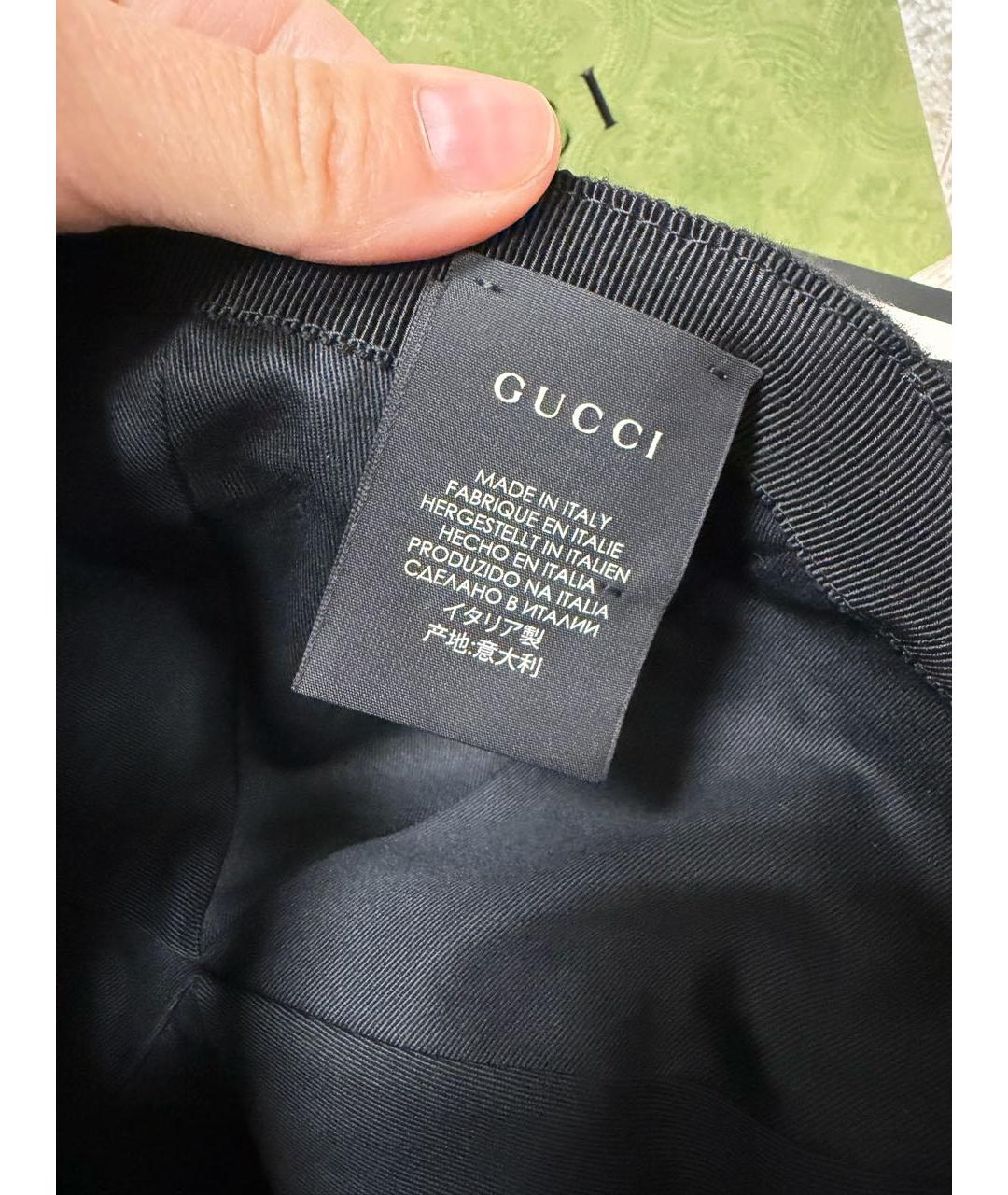GUCCI Черная шерстяная кепка/бейсболка, фото 7