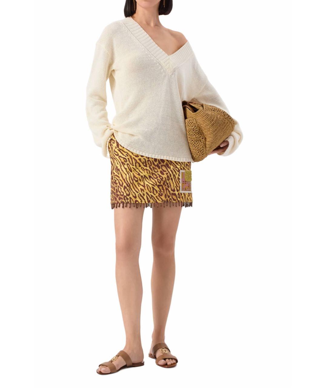 DOLCE&GABBANA Коричневые кожаные шлепанцы, фото 4