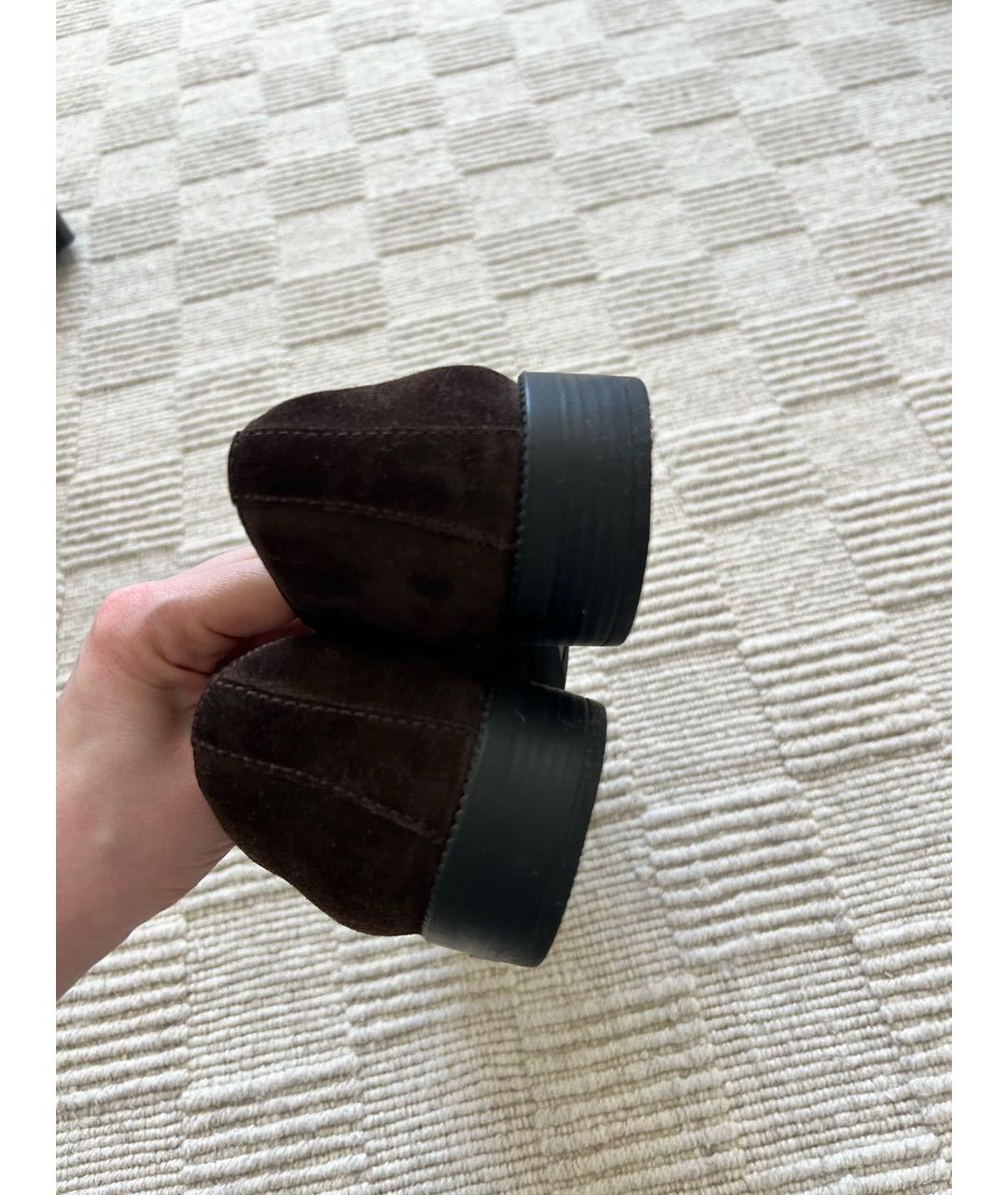 PRADA Коричневые замшевые лоферы, фото 4