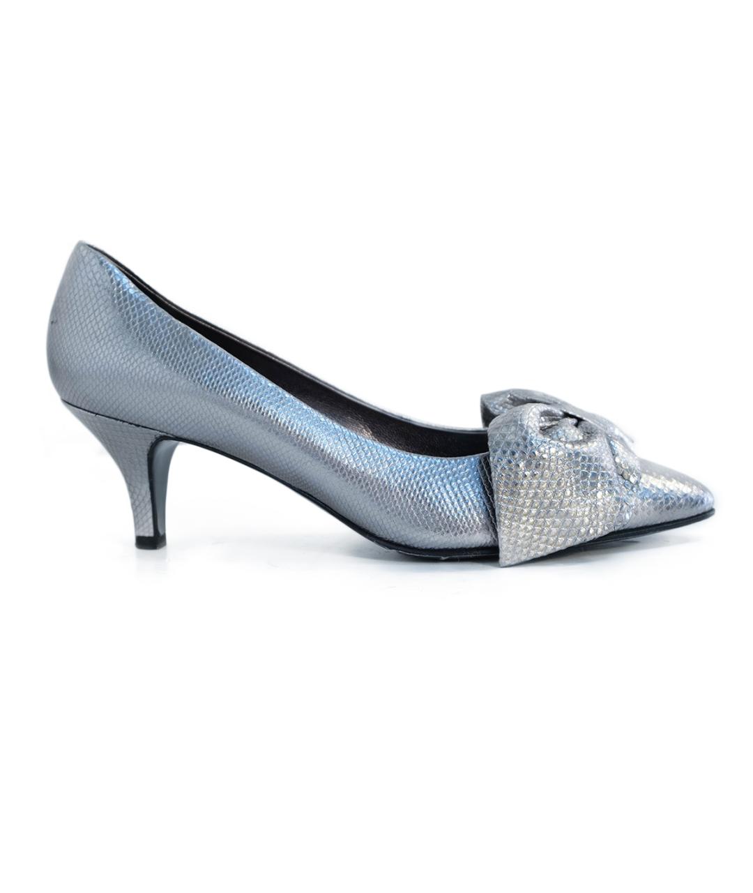 CHANEL Серебряные кожаные туфли, фото 1