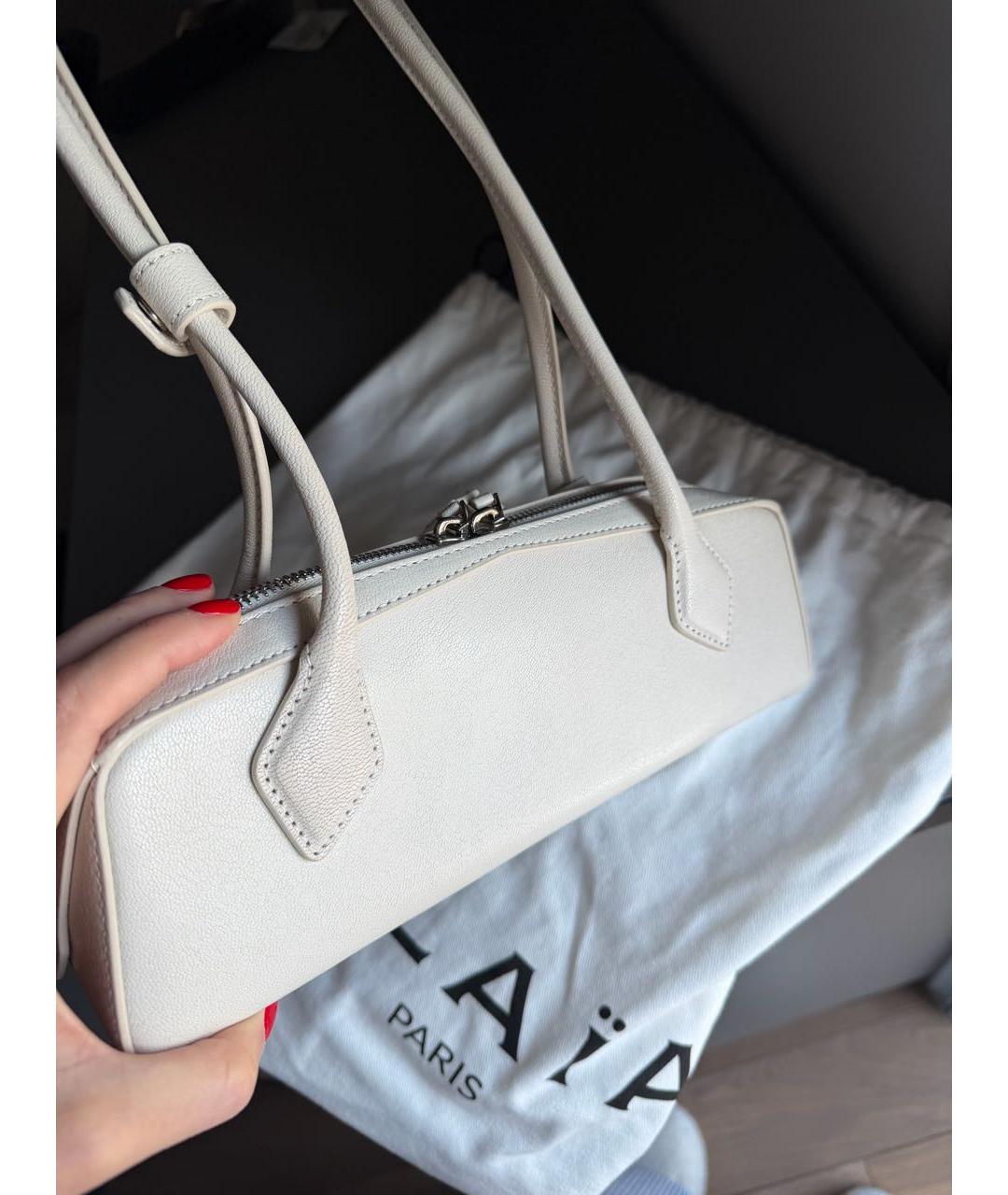 ALAIA Белая кожаная сумка через плечо, фото 2