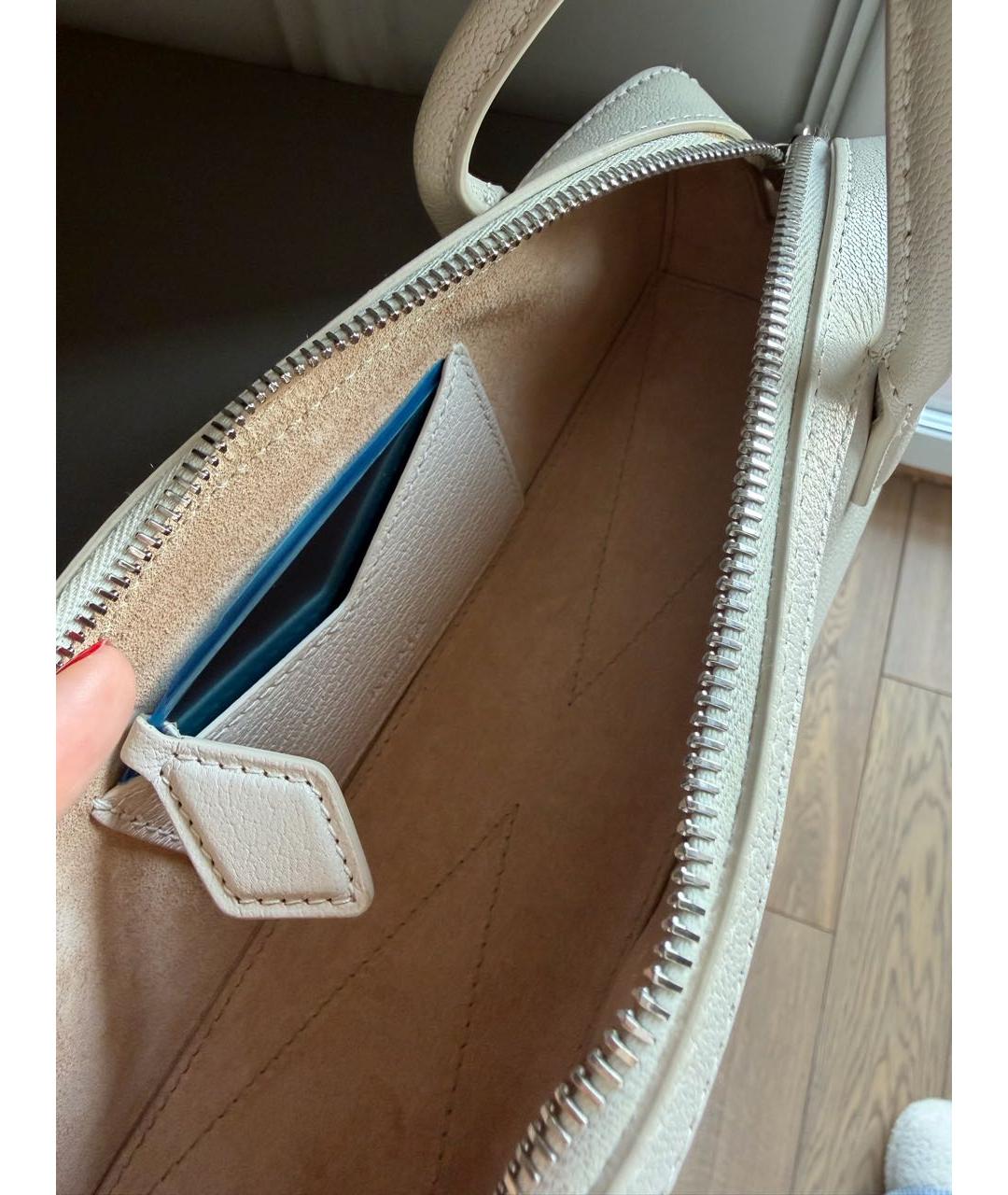 ALAIA Белая кожаная сумка через плечо, фото 3