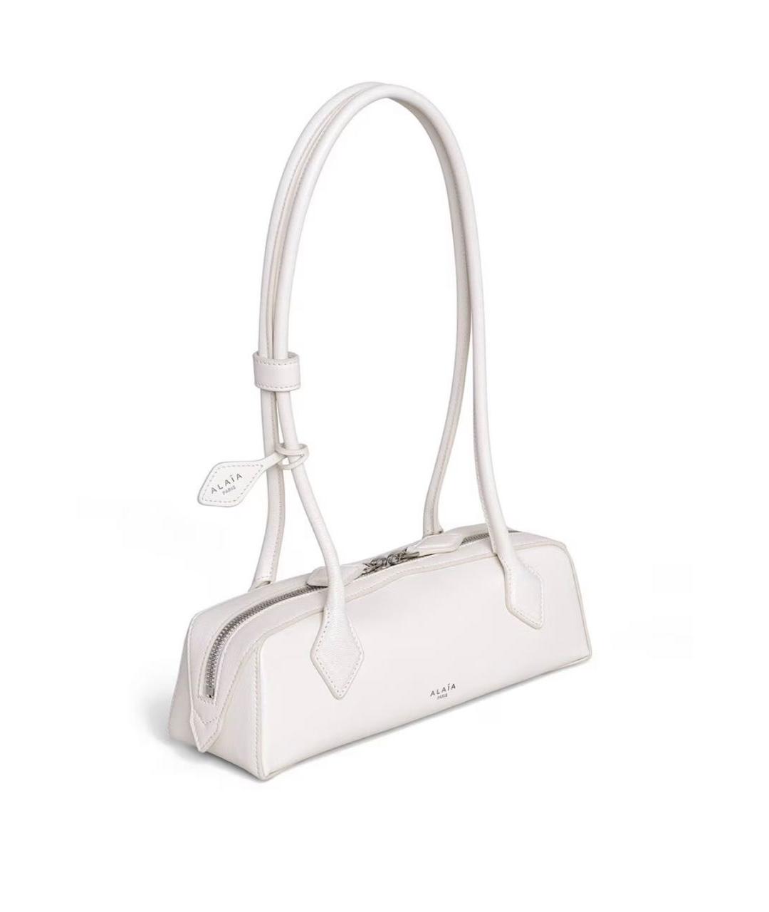 ALAIA Белая кожаная сумка через плечо, фото 7