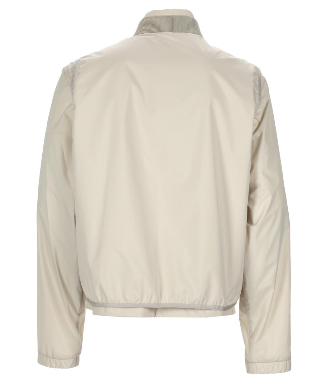 MONCLER Белая полиэстеровая куртка, фото 2