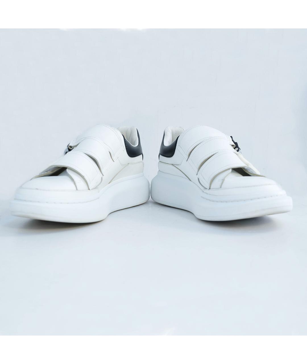 ALEXANDER MCQUEEN Белые кожаные кеды, фото 4