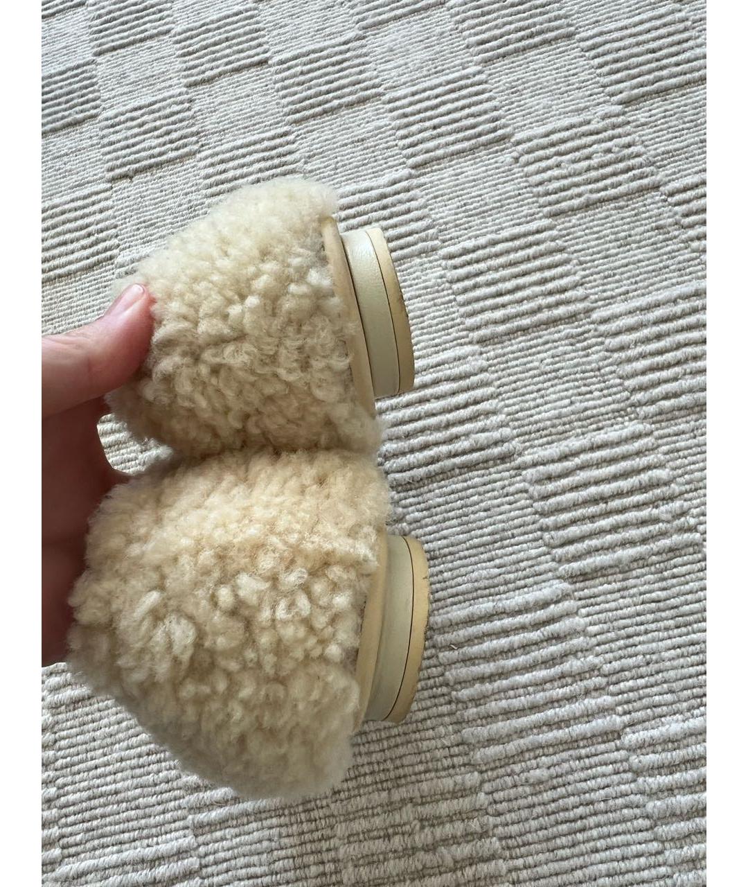 BOTTEGA VENETA Бежевые текстильные балетки, фото 3