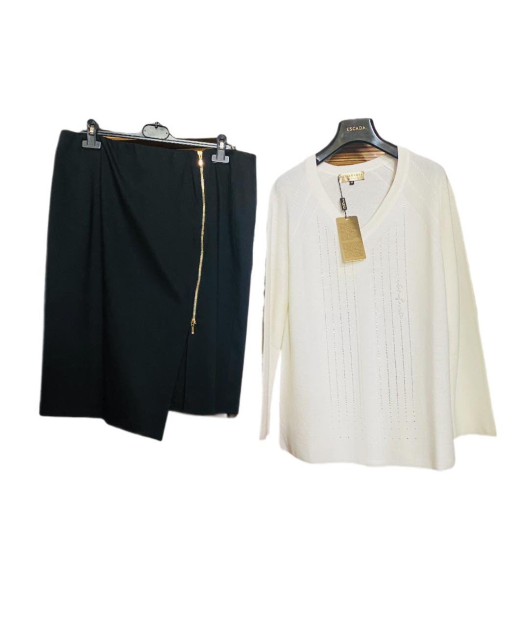 ESCADA Черный хлопко-эластановый костюм с юбками, фото 5