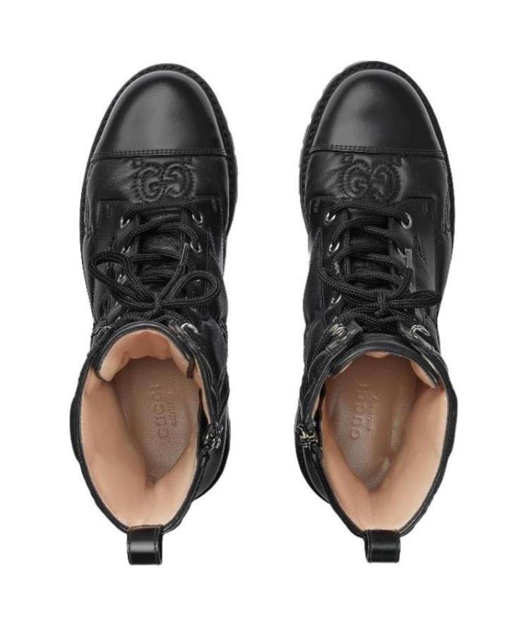 GUCCI Черные кожаные полусапоги, фото 2