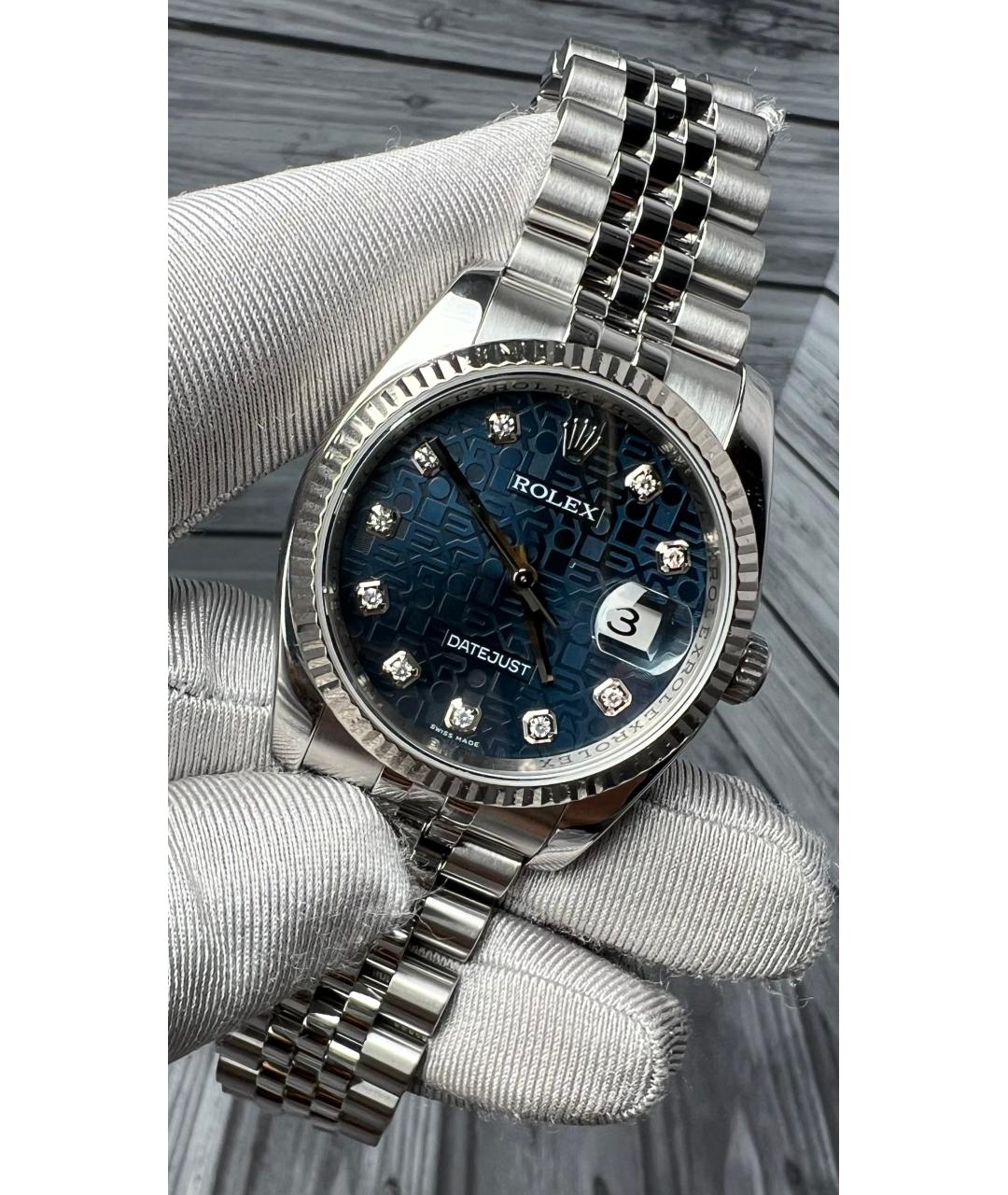 ROLEX Темно-синие часы, фото 3