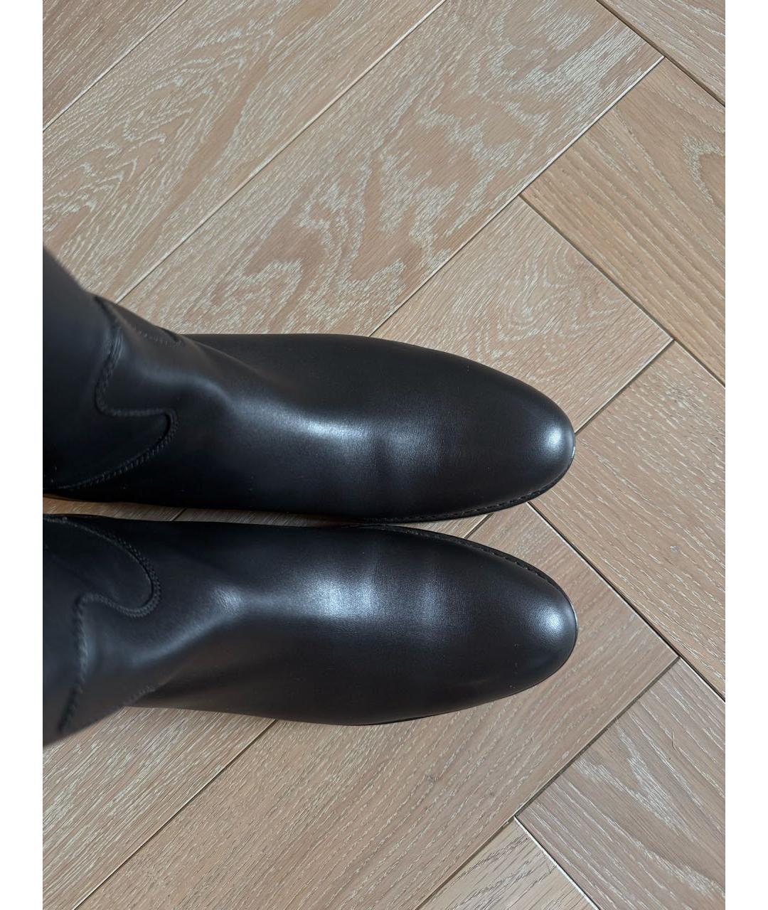 HERMES Черные кожаные сапоги, фото 4