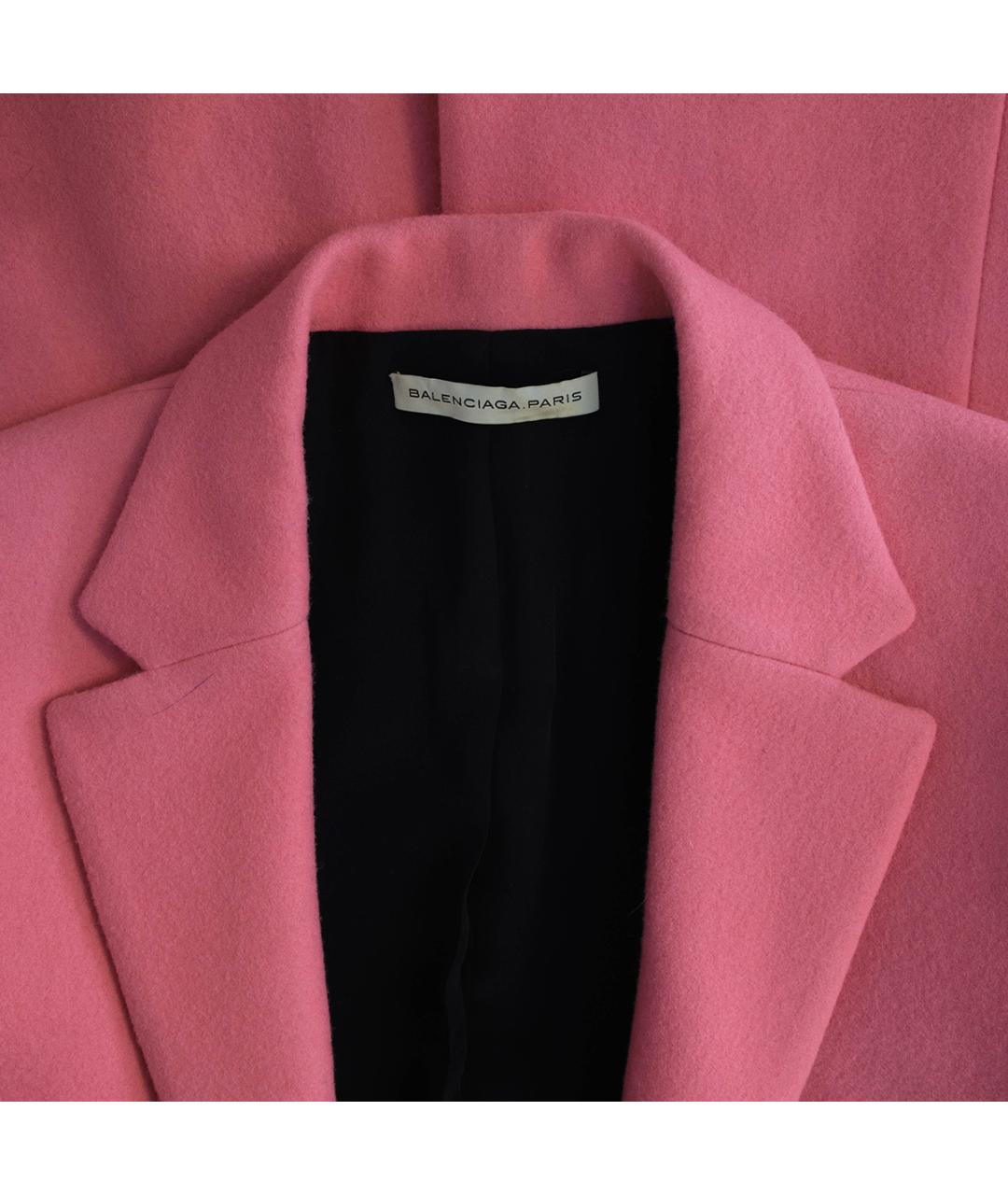 BALENCIAGA Розовое шерстяное пальто, фото 3