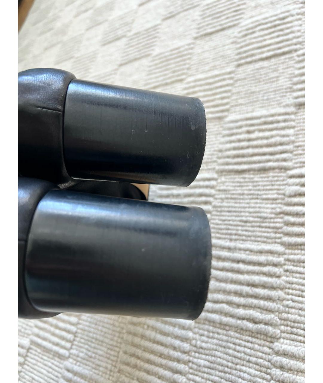 MAISON MARGIELA Антрацитовые кожаные ботильоны, фото 3