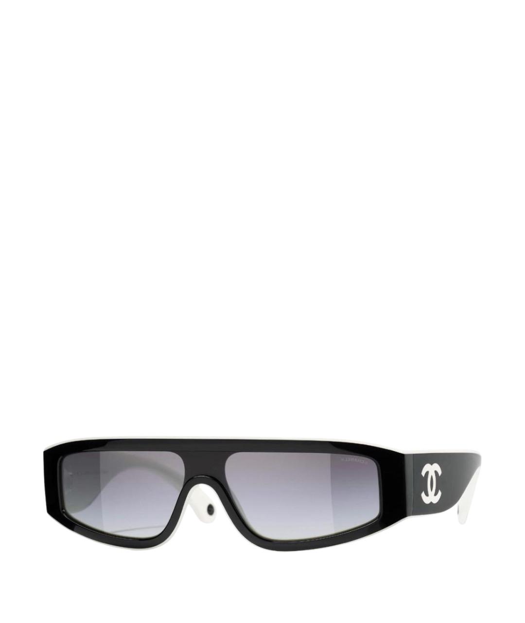 CHANEL Черные пластиковые солнцезащитные очки, фото 1