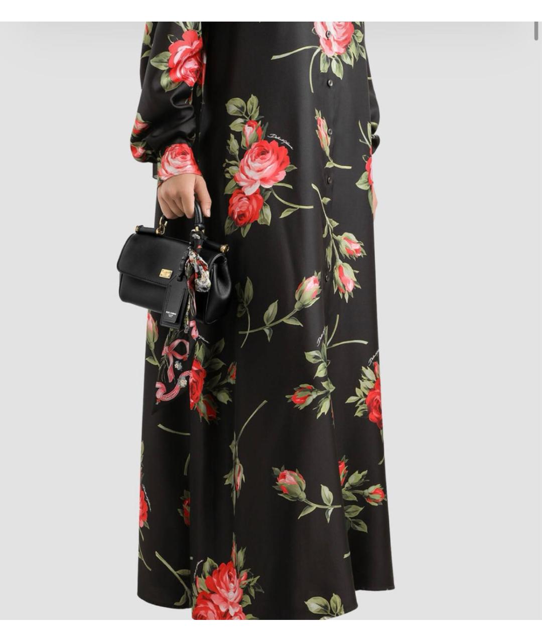 DOLCE&GABBANA Черная кожаная сумка через плечо, фото 6