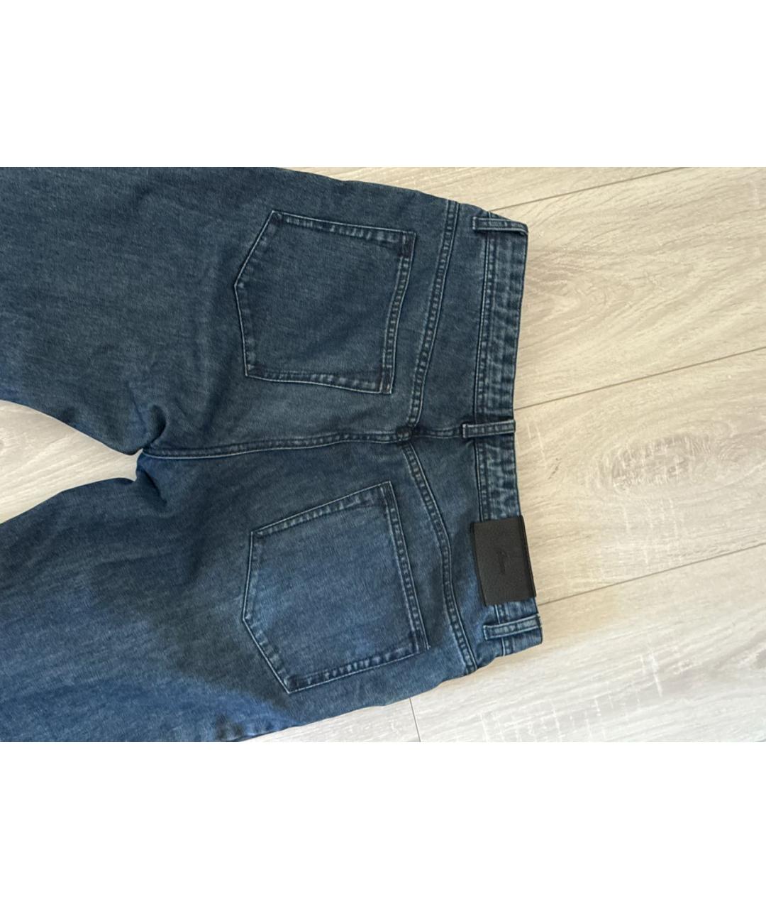 BRIONI Темно-синие хлопковые прямые джинсы, фото 6