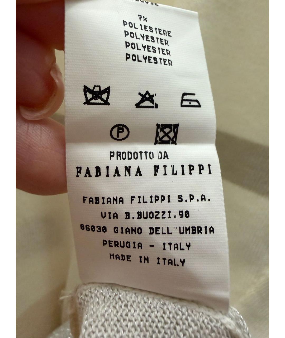 FABIANA FILIPPI Белый хлопковый джемпер / свитер, фото 7