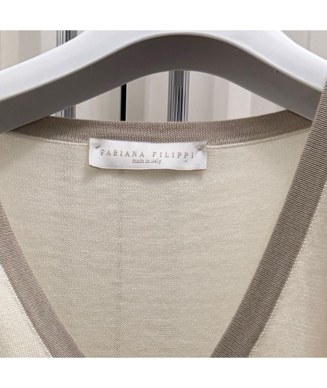 FABIANA FILIPPI Белый хлопковый джемпер / свитер, фото 3