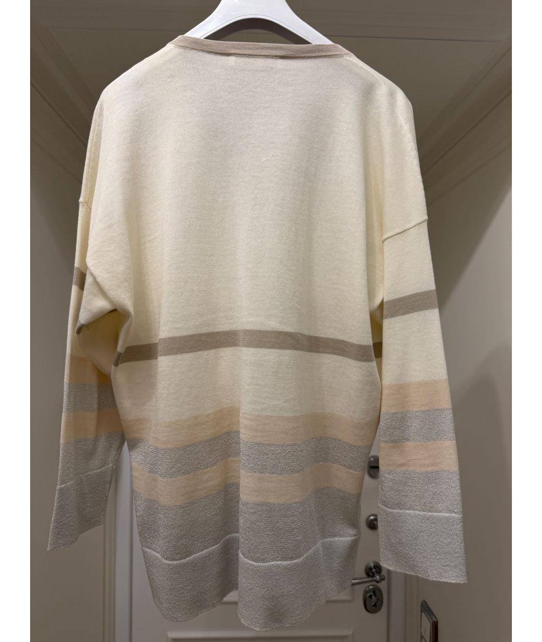 FABIANA FILIPPI Белый хлопковый джемпер / свитер, фото 2