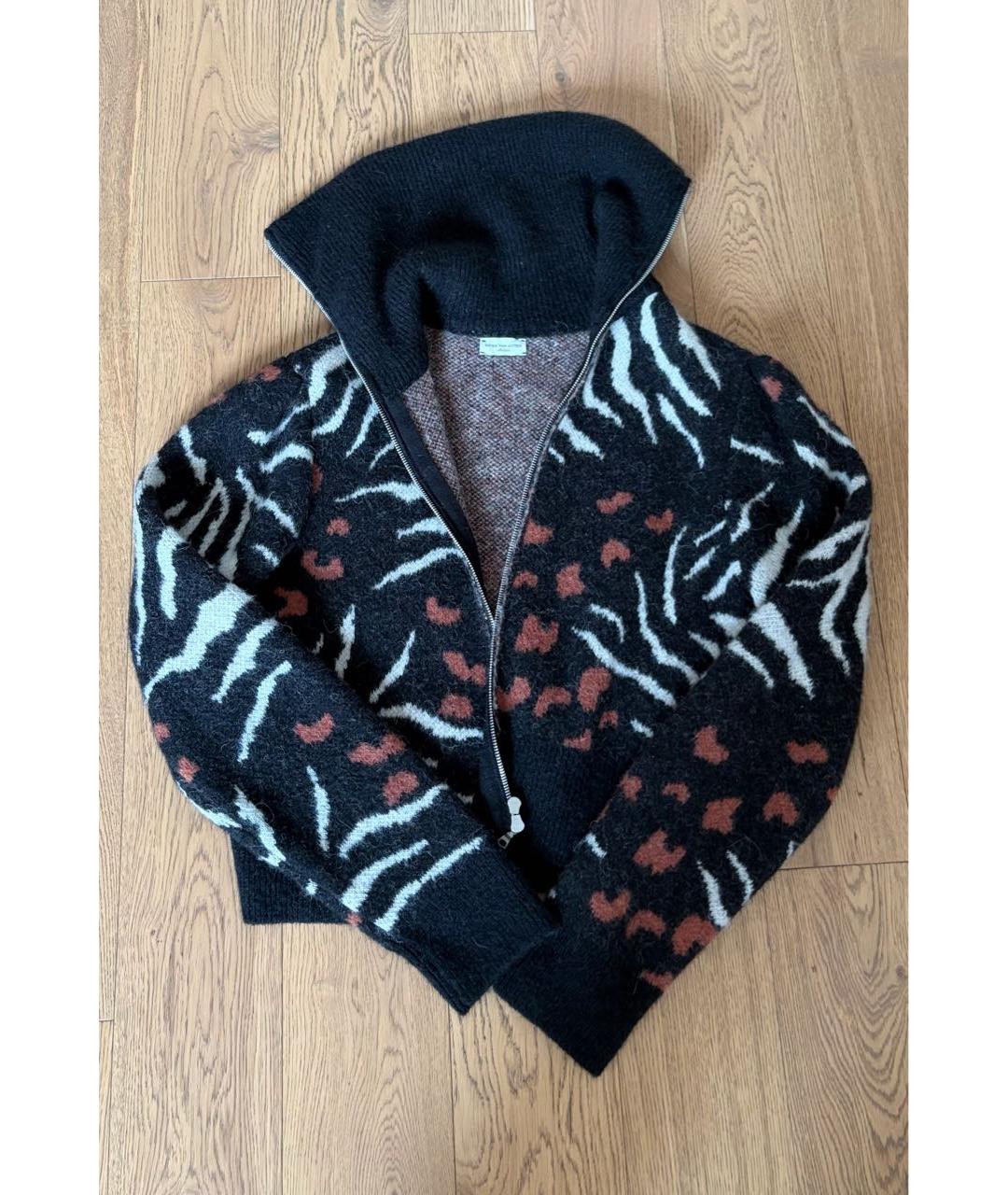 DRIES VAN NOTEN Черный шерстяной кардиган, фото 9