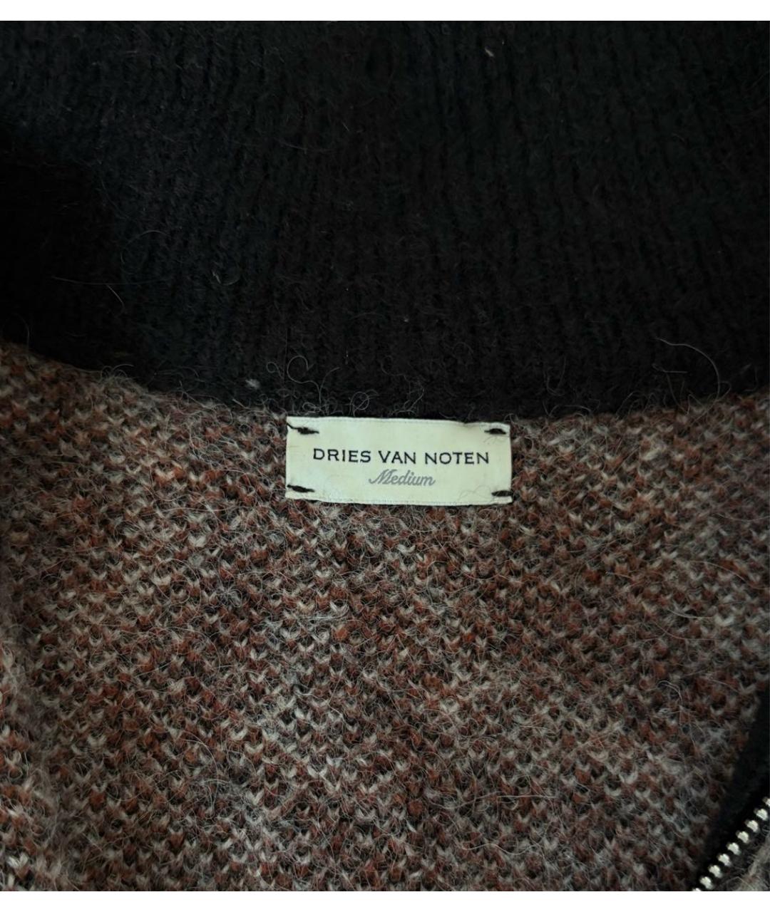 DRIES VAN NOTEN Черный шерстяной кардиган, фото 3